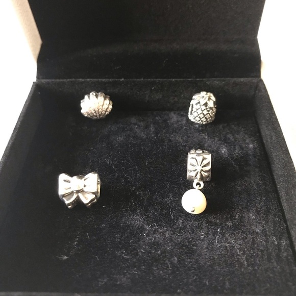 Pandora charms shell pineapple bow pearl - Picture 2 of 2